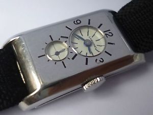 Vintage Rare LONGINES ART DECO DUO DIAL DOCTOR watch circa 1932 Swiss made