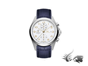 Glycine Combat Chronograph Lux Automatic Watch, GL 750, White, 3924.11AT-LBK8