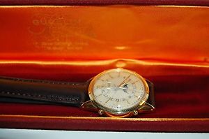 VINTAGE TRIPLE  DATE  MOON  PHASE SOLID 18K GOLD  GUBELIN  AUTOMATIC SCREW BACK