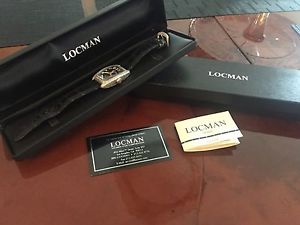 Locman Diamond Watch with Black Leather Band with Original Box
