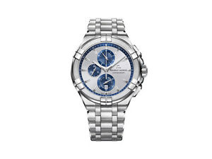 Maurice Lacroix Aikon Chronograph Quartz watch, Silver, 44mm, Steel bracelet