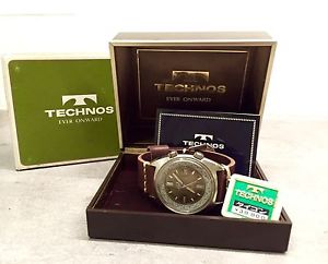 Vintage Technos Skydiver 1968 Super Compressor Complete Set Swiss Men's Watch
