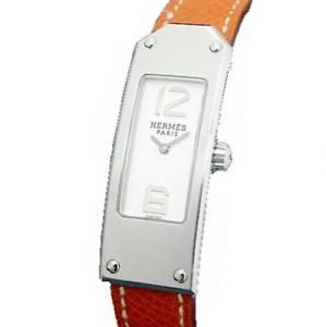 Pre-Owned HERMES Kelly 2  SS/Leather White Dial Women's Wristwatch KT1.210, MR