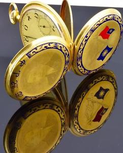 Rare 14k gold&enamel observatory Chronometer for Chinese President  Sun Yat-Sen