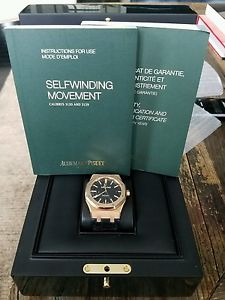 AUDEMARS PIGUET ROYAL OAK 41MM 18K ROSE GOLD BLACK DIAL 15400OR.OO.D002CR.01