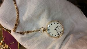 SOLID GOLD 21J POCKET WATCH RARE
