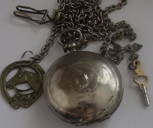BIG Ottoman - TURKISH SWISS RARE SILVER POCKET WATCH 0800