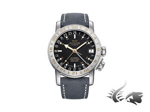 Glycine Airman 17 Automatic Watch, GMT, GL 293, Leather Strap, 3917.196-LB8B