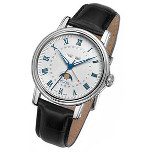 SWISS Epos Automatic Men Luxury Stainless Steel Leather Wrist Watch Gift