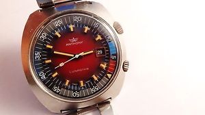 ANTHONY Lunastar Super Compressor vintage diver watch uhr auto SERVICED