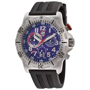 Luminox Dive 8153-RP Mens Blue Dial Quartz Watch with Silicone Strap