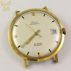 Vintage ZEWI Automatic Uhr 14K 585er Gold Analog mit Datum funktionstüchtig