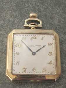unique 1918 Colman E Adler Jewelers Waltham Riverside A model L-10 soli 14K 19J