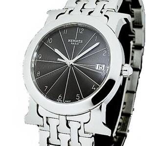 Pre-Owned HERMES Rondo All SS Black Dial Women's Quartz Wristwatch HR1.510, MR