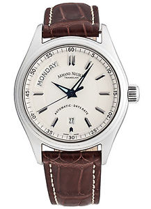 Armand Nicolet M02 Day & Date Automatic 9141A-AG-P974MR2  - NEW!
