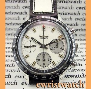 Vintage 1960's Wyler Incaflex Chronograph SS Case Valjoux 72  -UNTOUCHED DIAL