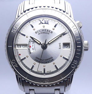 Bucherer Automatic Chronometer Archimedes Worldtimer Ref 2892.505 Swiss Watch