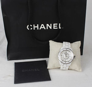 Chanel J12 Quartz Mother Of Pearl Diamond Dial White Ceramic 38 mm H3214