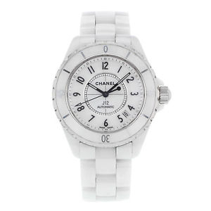 AUCTION Chanel J12 H0970 Midsize Ceramic & Steel Automatic Unisex Watch
