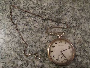 VINTAGE  JACCARD'S GOLD POCKET WATCH WORKING