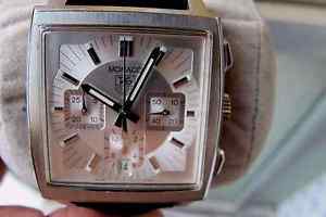 heuer cw 2112 monaco quadrante argento scatola