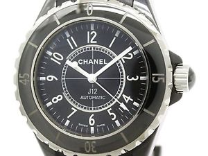 CHANEL J12 Ceramic Rubber Automatic Mens Watch H0684 (BF110476)