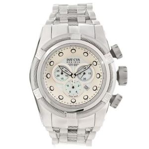 Invicta 12729 Mens Silver Dial Analog Quartz Watch with Stainless Steel Strap