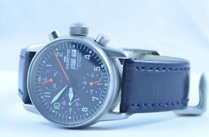 FORTIS MONTRE AUTOMATIQUE POUR HOMMES ACIER/ACIER BEAU ÉTAT RARE 35MM CHRONO