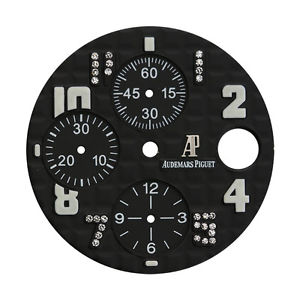 Audemars Piguet Royal Oak Offshore 42mm Black Méga Tapisserie Pattern Custom Dia