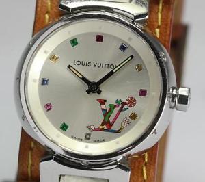 LOUIS VUITTON Tambour Ｑ12130 Murakami Takashi Design Watch 500 Limited Used Rare