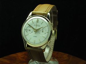 ROSEGWATCH 18kt 750 GOLD HANDAUFZUG CHRONOGRAPH HERRENUHR