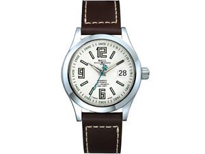 Ball Engineer II Arabic Watch, Ball RR1103, Leather strap, 40mm,  Foldover Clasp