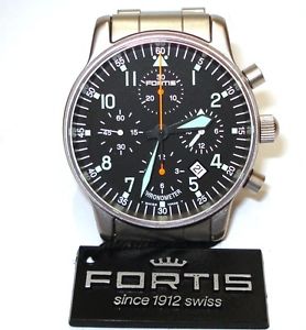 FORTIS FLIEGER CLASSIC CHRONOGRAPH CHRONOMETER $4,500 WATCH - MINT BOXED & RARE