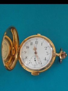 Antique 18kt Repeater  Pocket Watch Chronograph Ultra Clean 124.4 Grams