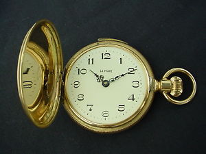 La Phare 1890s Pocket Watch Solid 14K Gold w/Erotic figure inside movement-Rare