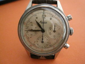 VINTAGE, MINERVA 3 REGISTER, CHRONOGRAPH WRISTWATCH, V-72, STLS./STL.