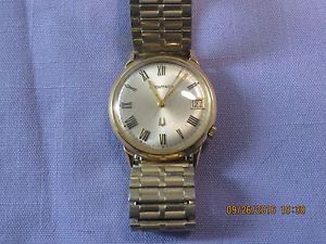 1968 Bulova 218 Accutron 18K Solid Gold Case Tuning Fork Date Men's Watch
