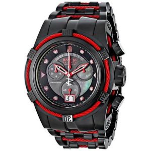 Invicta 16001BWB Mens Mop Dial Analog Quartz Watch with Stainless Steel Strap