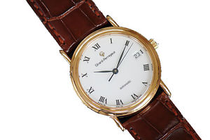 Pre-Owned Girard-Perregaux Classic PG/Leather White Dial Mens Auto Watch 4797,MR