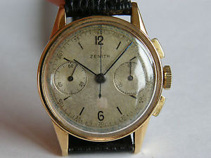 ZENITH-CRONO-CAL.146-RUOTA A COLONNE-ORO ROSA 18 KT(0,750)-ANNI 40-TUTTO FIRMATO