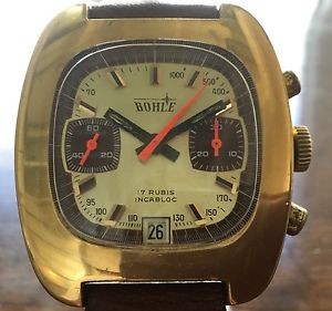 Bohle Chronograph Date, year 1965 ca, our vintage