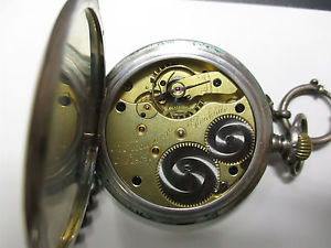 um 1885 Platine : J. Assmann Glashütte No. 8272 : TU im 0,900 Silber Gehäuse