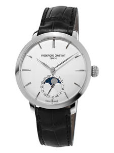 Frederique Constant Slimline Moonphase Silver Dial Automatic Watch (FC-703S3S6)