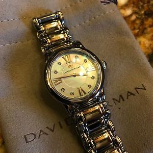 David Yurman Classic Quartz Watch w/Diamonds Pearl Dial T717S Mint Condition!!