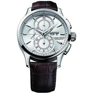 LOUIS ERARD MEN'S 1931 44MM BROWN LEATHER BAND AUTOMATIC WATCH 78220AA01.BDC52