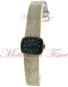 Favre-Leuba Vintage 18kt White Gold Ladies' Watch with Grey/Blue Roman Dial