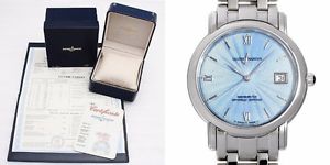 ULYSSE NARDIN San Marco 133-77-9/E1 Sky Blue Automatic Watch Excellent++ W/Box