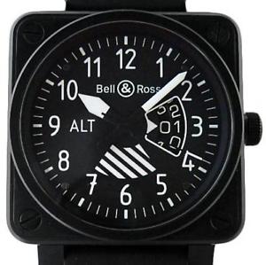 Pre-Owned/ Never Used BELL & ROSS Aviation BR01-96 ALTIMETER-R Men's Watch, ML