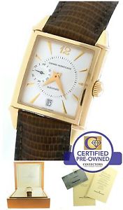 MINT Men's Girard Perregaux 'Vintage 1945' 18K Rose Gold 2596 Silver Brown Watch
