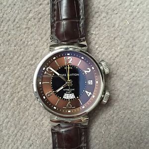 LOUIS VUITTON TAMBOUR GMT Reveil (Alarm) Automatic Watch